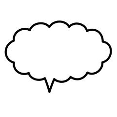 横長で雲型の吹き出し