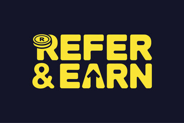 Obraz premium Refer a friend and earn money referral program vector design