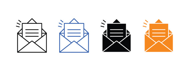 Mail correspondence icon vector.  digital communication and marketing symbol. vector illustration.