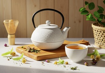 Fototapeta premium Serene Tea Ritual