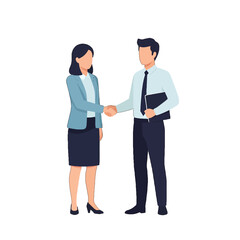 Colleagues Shaking Hands After Deal