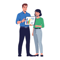 Team Leader Explaining Strategy with Tablet