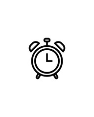 alarm clock on white background