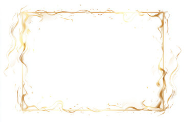 Epic gold frame with burnt edges and smoke marks