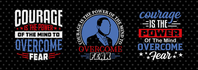 Overcome Fear SVG Bundle | Inspirational Courage Quote Cut Files for Cricut & Silhouette