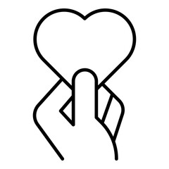 Gratitude icon. Vector line icon