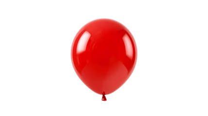 Balloon floating with ultra realistic shine isolated on pure white background in minimal modern design
