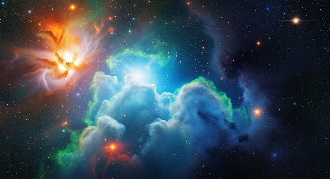Abstract cosmic energy background representing future technology and innovation