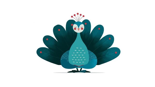 Cartoon peacock illustration