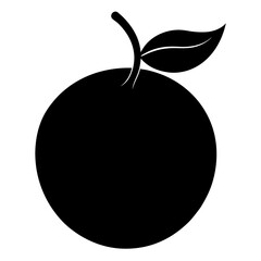 black-sapote-fruit-silhouette-on-white-background