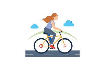 a cyclist riding along road with clouds above silhouette