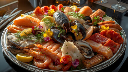 Chinese food served on plates and table in a restaurant