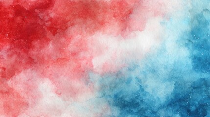 Obraz premium Soft, flowing brushstrokes create a harmonious blend of red and blue shades with hints of white, evoking a sense of patriotism and artistic flair. Perfect for various uses.