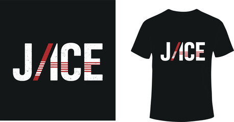 creative logo design with distressed effect, modern typography and red slash lines, perfect for trendy t-shirt printing