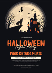Halloween Party Invitation Flyer