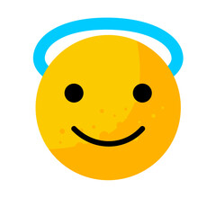 angel emoji - flat vector icon