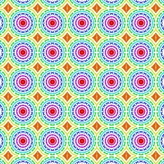 Geometric Mandala Retro Pattern