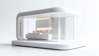 A modern, minimalist architectural design, showcasing clean lines, and a sleek aesthetic