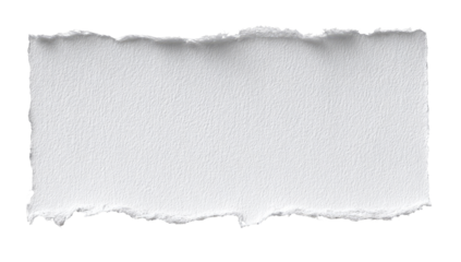 Ripped white rectangular paper