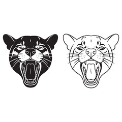 Curated Margay Silhouette & Margay Lineart – Margay Vector Art in Modern Simplified Format – Margay Illustration – Silhouette and Lineart Set of Margay