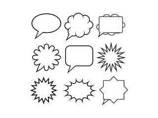 zig zag speech bubble icon silhouette