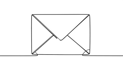 Single line drawing of an envelope (2)