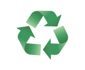 Green Red recycle symbol eco friendly icon design