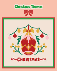 Bright and joyful lettering sticker  for Christmas greeting cards and fun seasonal designs