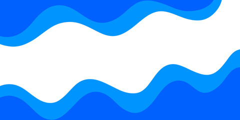 Aesthetic abstract frame with pastel blue waves