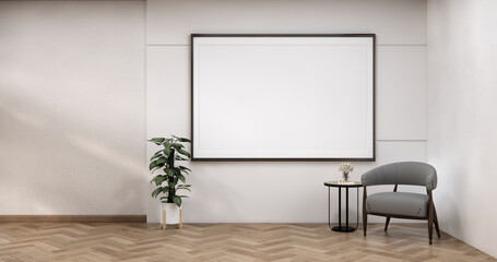 sofa armchair minimalist design muji style.3D rendering