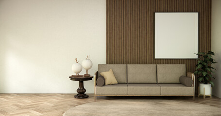 sofa armchair minimalist design on muji style.3D rendering