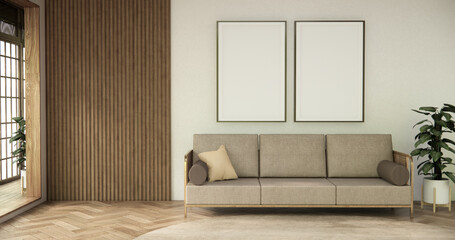 sofa armchair minimalist design on muji style.3D rendering