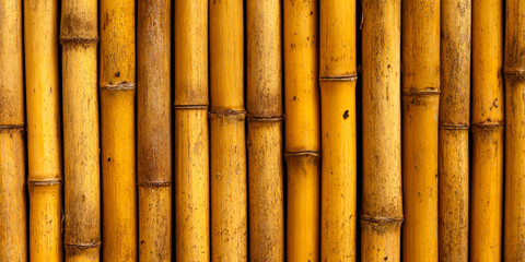 Fototapeta premium Textured Bamboo Background with Warm Yellow Brown Tones and Details