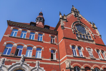 Obraz premium 3rd High School named after Adam Mickiewicz in Katowice city, Silesia region of Poland