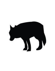 wolf silhouette vector white and black