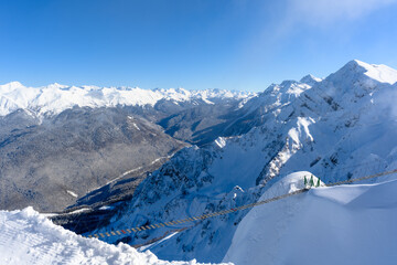 A suspension bridge over a precipice, an extreme attraction.