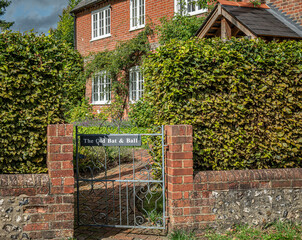 Front garden of a traditional rural English house.
