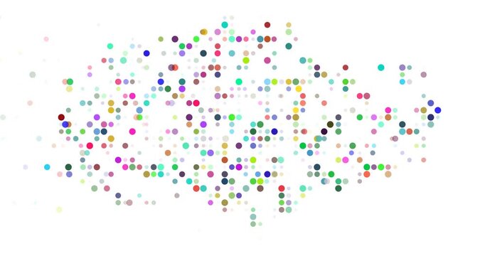 Abstract Orbs Drift Assembling Singaporean Generative Silhouette Design