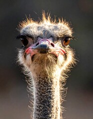 Close-up of an Ostrich's face