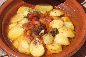 Fresh moroccan tajine with vegetables
