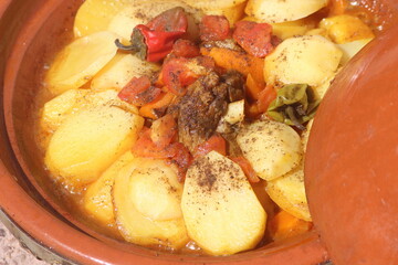 Fresh moroccan tajine with vegetables