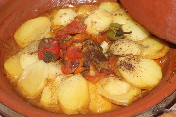 Fresh moroccan tajine with vegetables