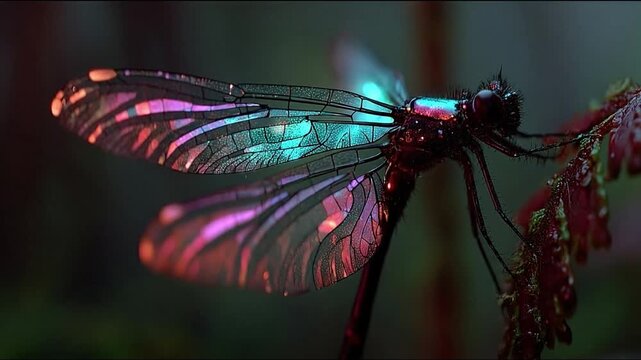 Dragonfly vivid colors
