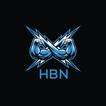 HBN  Fitness Logo. HBN Company logo design for entrepreneur and business. HBN Sports Branding Design best icon.
