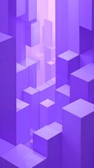 Abstract 3D purple cubes