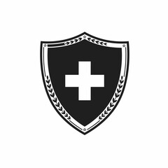Medical Shield Protection Logo Healthcare Security Emblem
