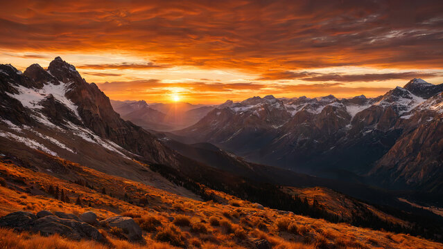 Mountain Sunset - Powered by Adobe