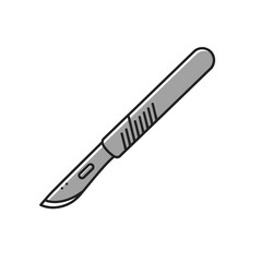 Scalpel Illustration Surgical Precision and Medical Instrument Depiction