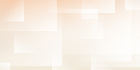 Golden rose abstract background with square shapes. Brown neutral gradient bg. Cream color backdrop with transparency lines. Vector illustration