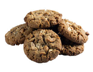 Peanut Butter Cookies on White Background